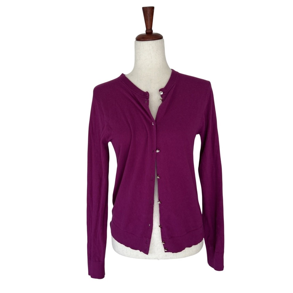 J.Crew Cardigan Small J. Crew Classic cardigan sweater with rhinestone buttons